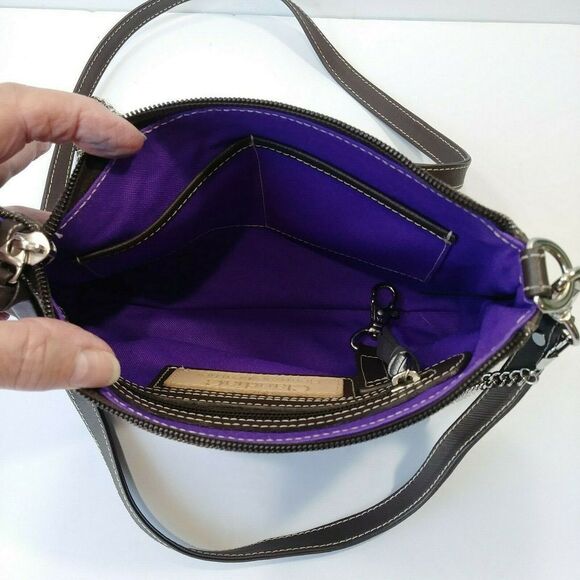 Claudia G Brown Metallic Fabric/Leather Bag - Picture 7 of 7